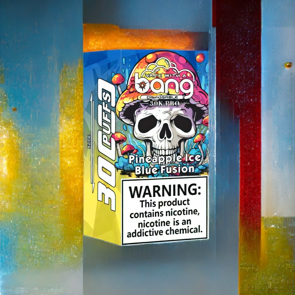 Bang 30K Pro Norge Engros – 30000 Puffs, 36ml, 550mAh, Dual-Smak Ananas Is & Blå Fusion, Nikotin 0%/2%/3%/5%