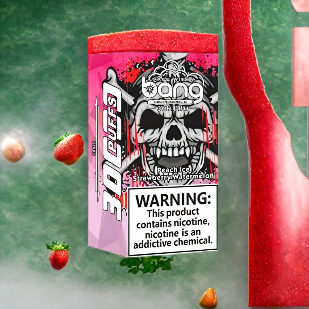 Bang 30K Pro Norge Engros 30000 Puffs 36ml 550mAh Dual-Smak Fersken Is & Jordbær Vannmelon