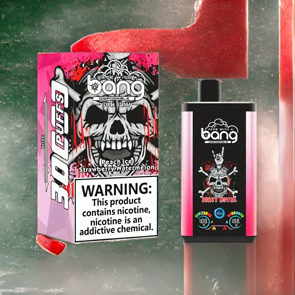 Bang 30K Pro Norge Engros 30000 Puffs 36ml 550mAh Dual-Smak Fersken Is & Jordbær Vannmelon