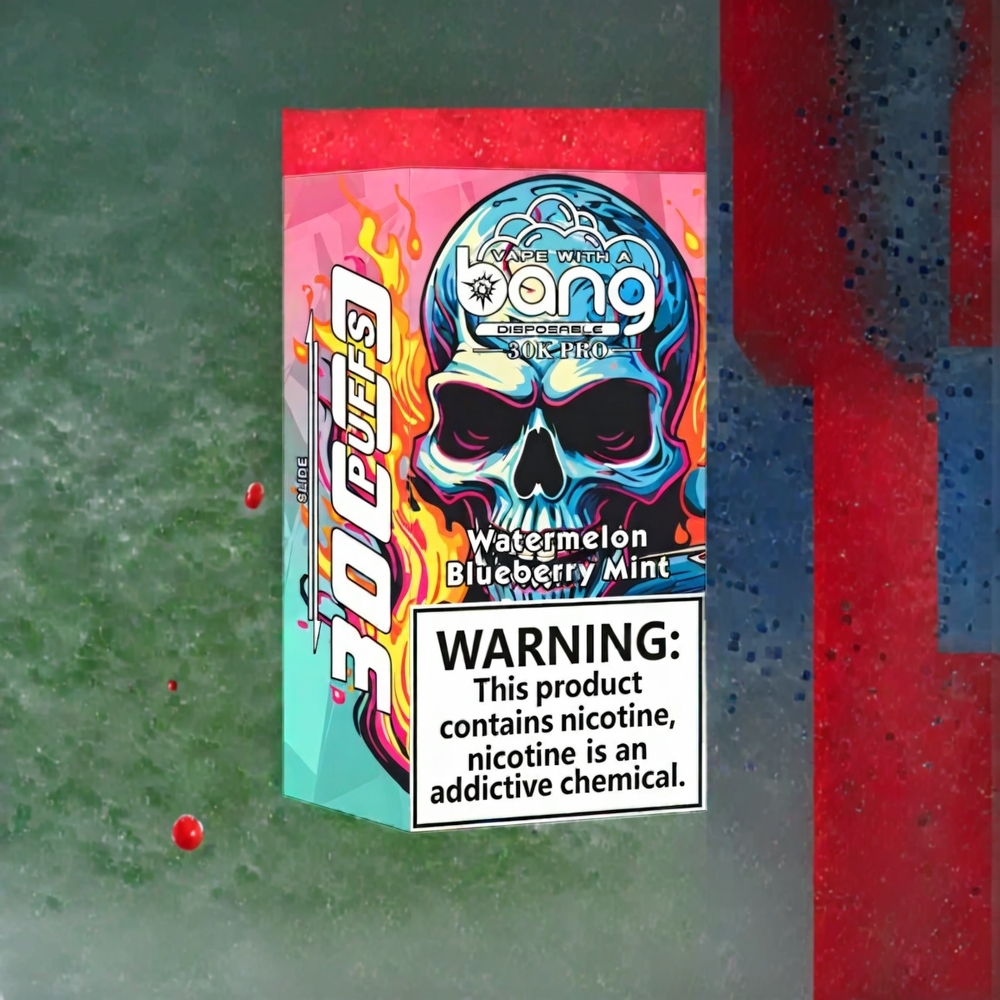 Bang 30K Pro Norge Engros 30000 Puffs 36ml Vannmelon & Blåbærmynte Dual-Flavor System 0%-5% Nikotin