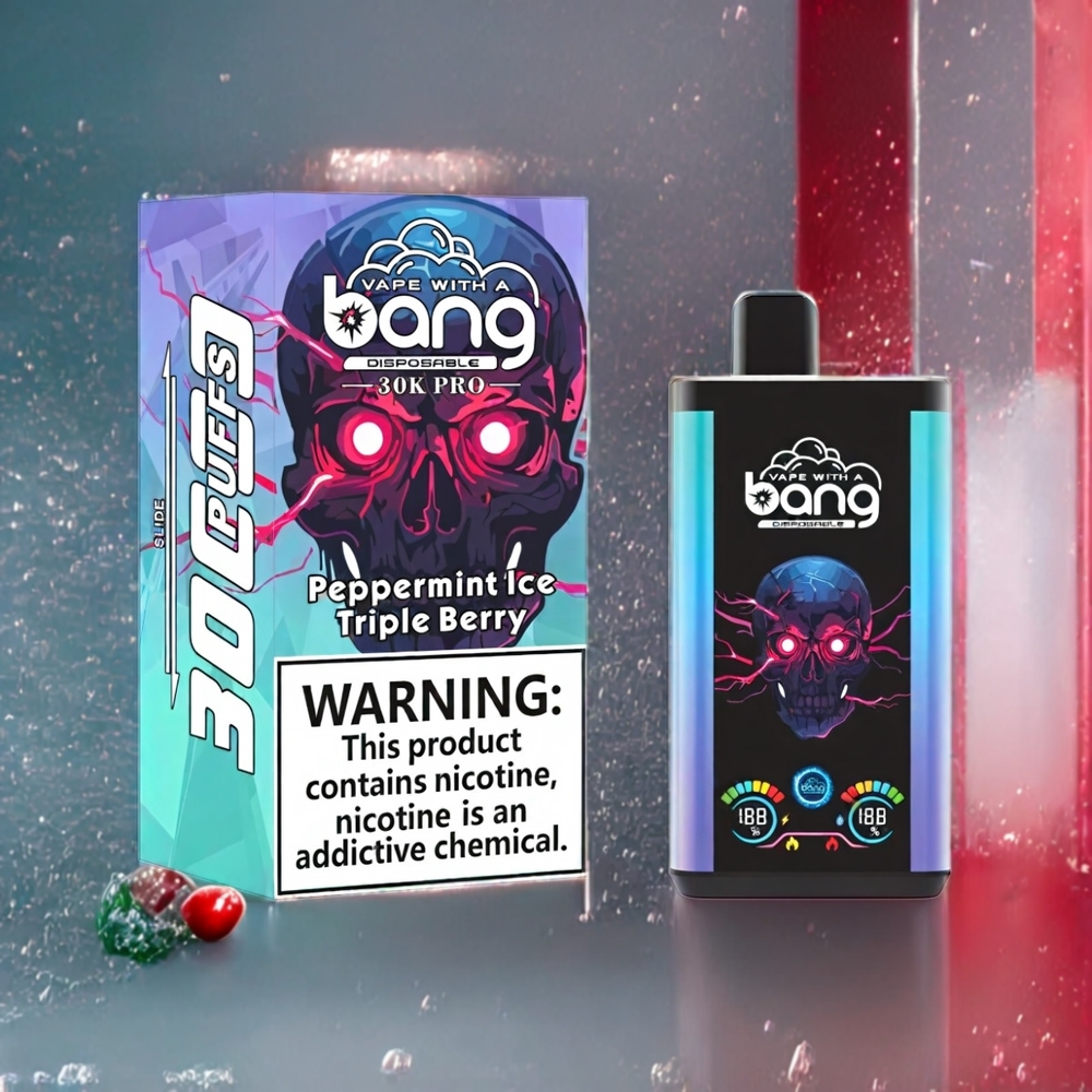 Bang 30K Pro Norge Engros 30000 Puffs Engangs vape Peppermint Is & Triple Bær – 36ml, 550mAh, 0-5% Nikotin, Dual-Flavor System