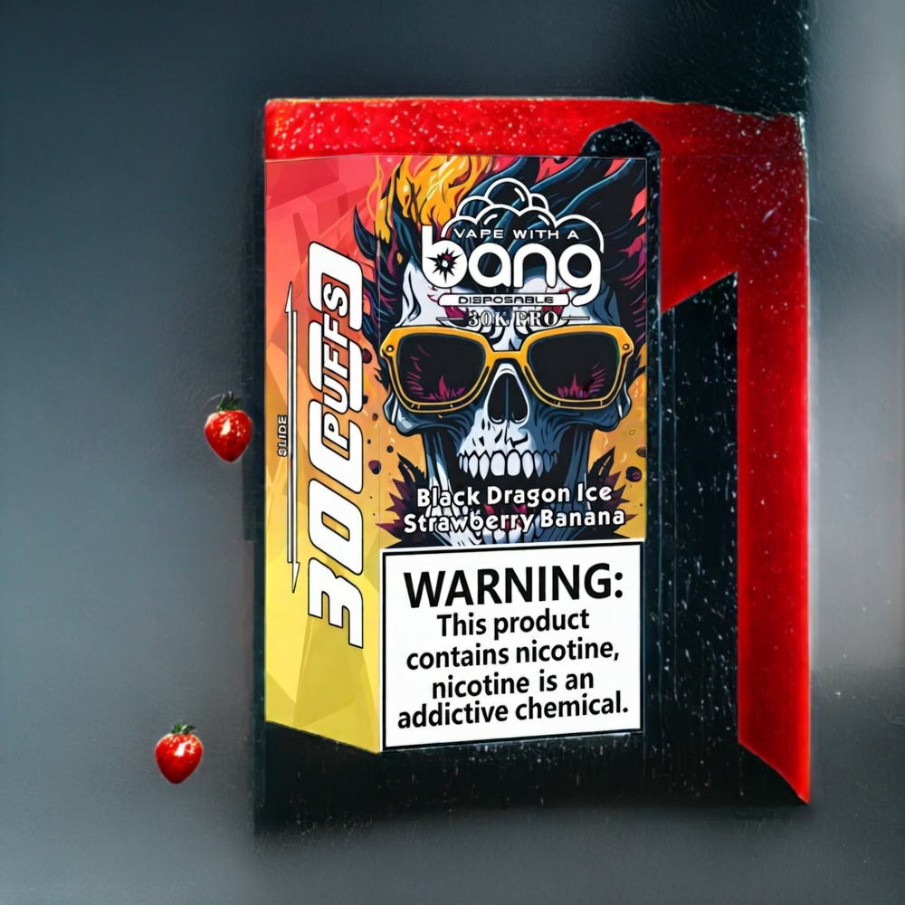 Bang 30K Pro Norge engros 30000 Puffs 36ml 550mAh Dual-Flavor Svart Drage Is & Jordbær Banan