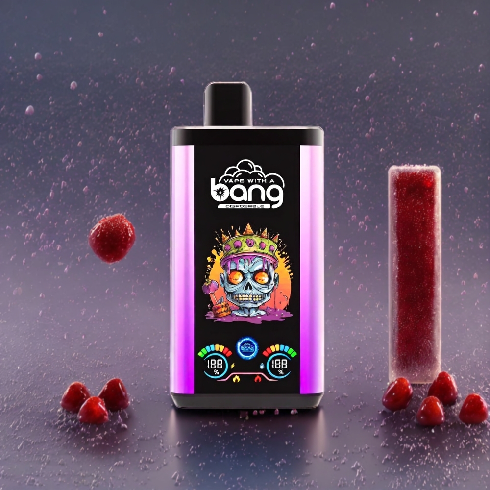 Bang 30K Pro Norge engros 30000 Puffs 36ml 550mAh Dual-Smak System Lilla Regn & Jordbær Bringebær Kirsebær Is