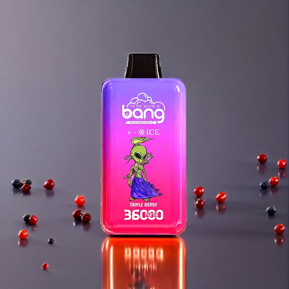 Bang 36000 Ice Level Disposable Device Triple Berry Norge Engros – 36ml, 850 mAh, 36000 Puff