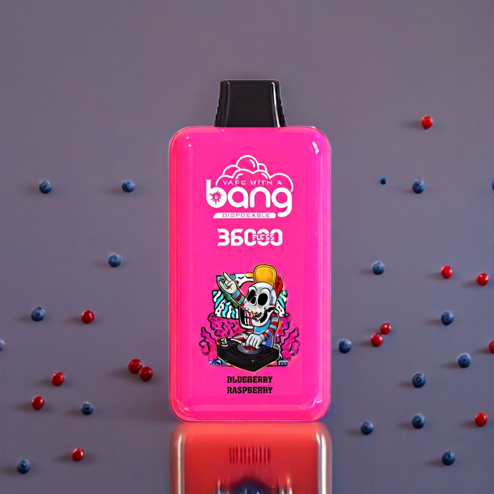 Bang 36000 Power Engangs vape Blåbær Bringebær Norge Engros – 36ml E-Liquid, 850mAh, 36000 Puffs