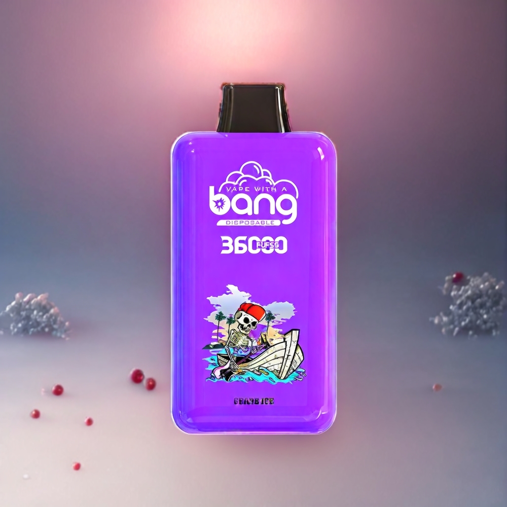 Bang 36000 Power Engangs vape Grape Ice Norge Engros – 36ml E-Liquid, 36000 Puffs, 850mAh Battery