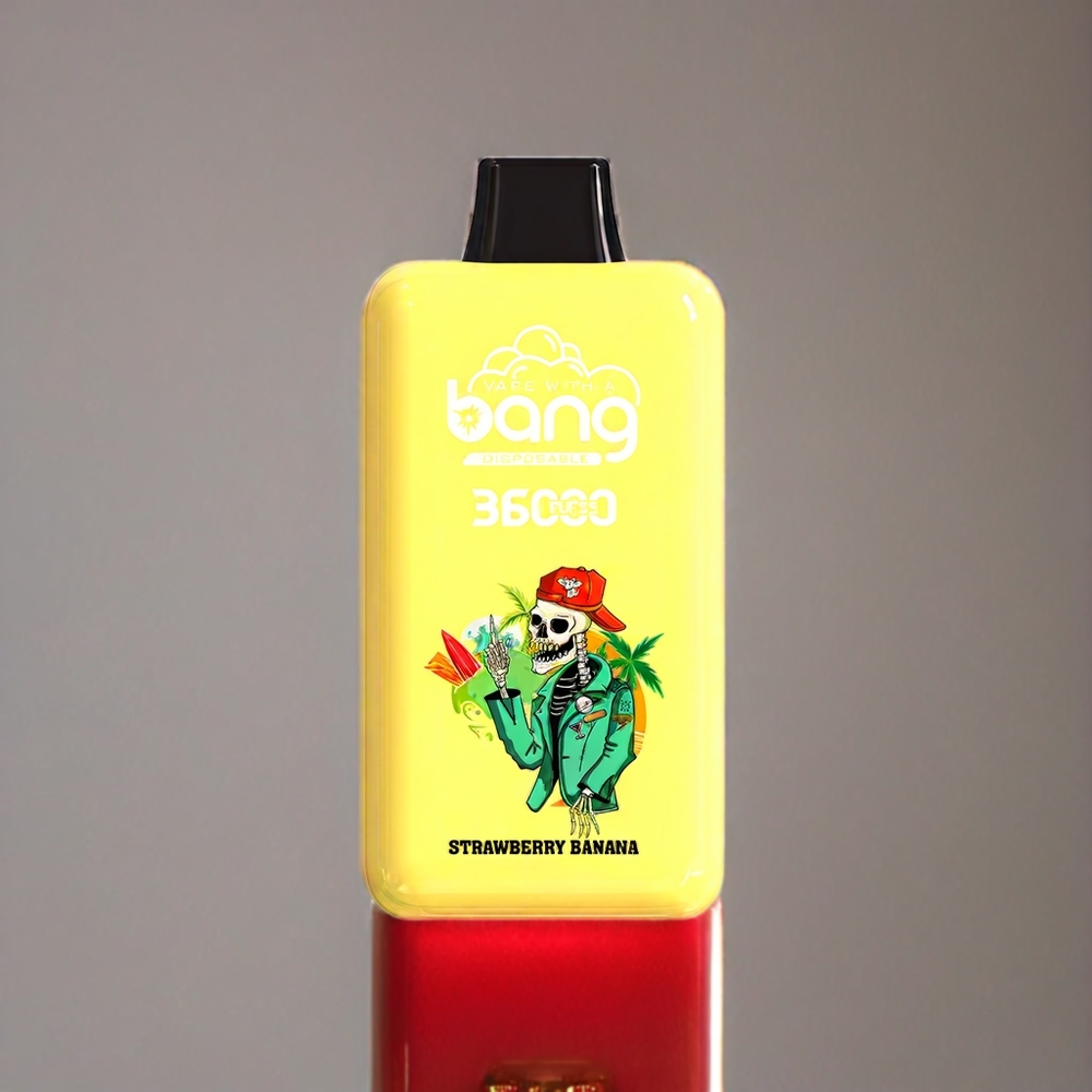 Bang 36000 Power Engangs vape Jordbær Banan Norge engros – 36000 puff, 36ml, 850mAh batteri