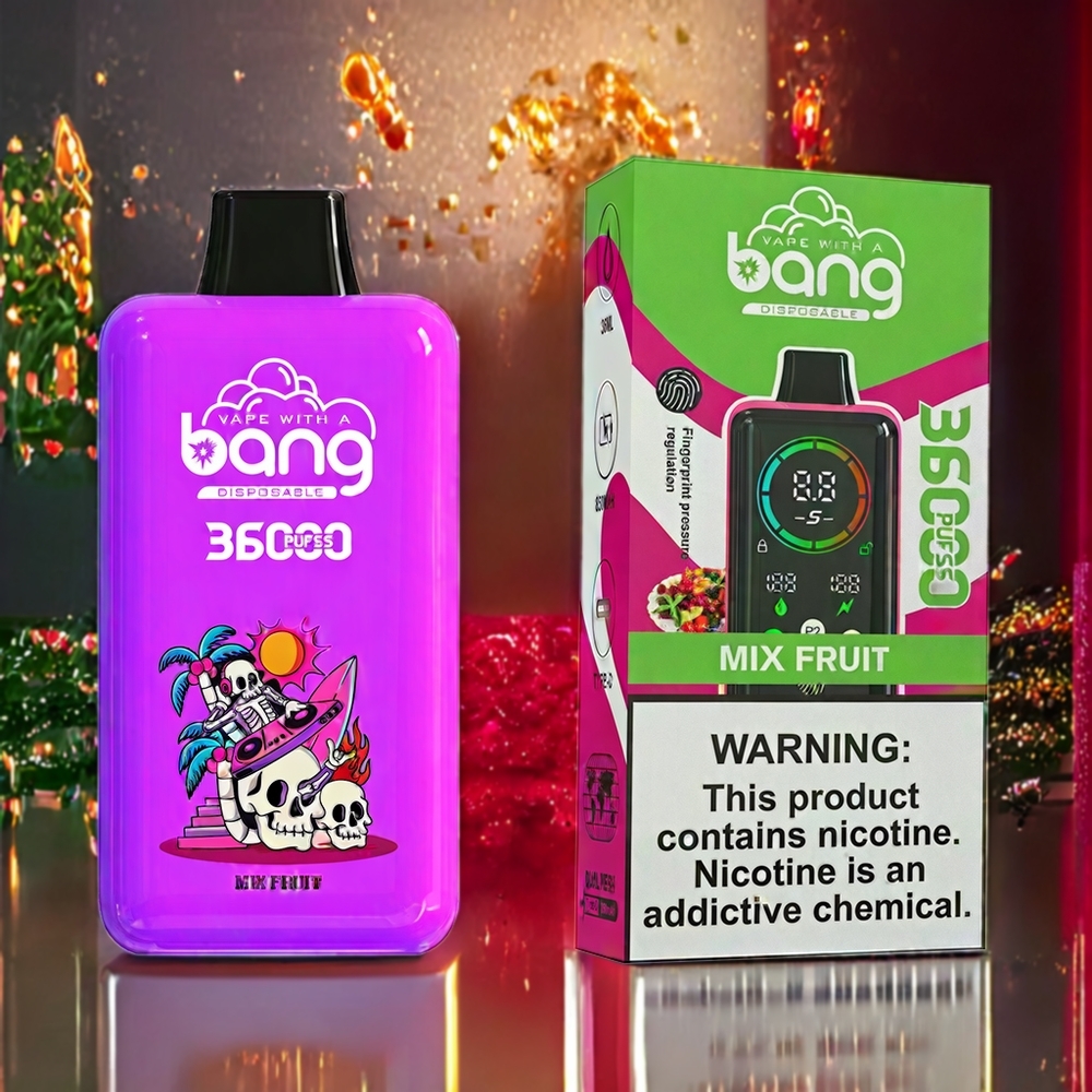 Bang 36000 Power Engangs vape Mix Frukt Norge Engros – 36ml E-Liquid, 36000 Puffs, 850mAh Batteri, 0%/2%/3%/5% Nikotin