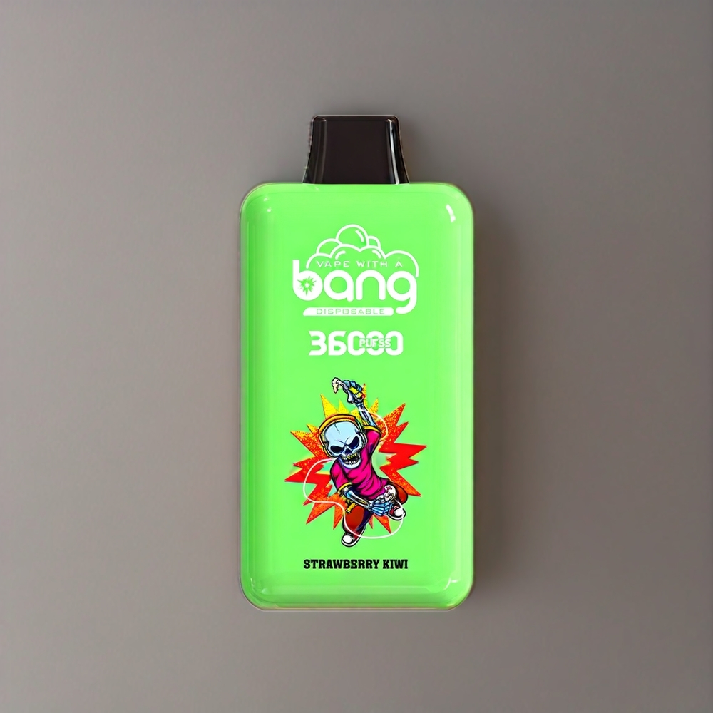 Bang 36000 Power Engangs vape Norge Engros – Jordbær Kiwi – 36ml E-Liquid, 36000 Puffs, 850mAh Batteri