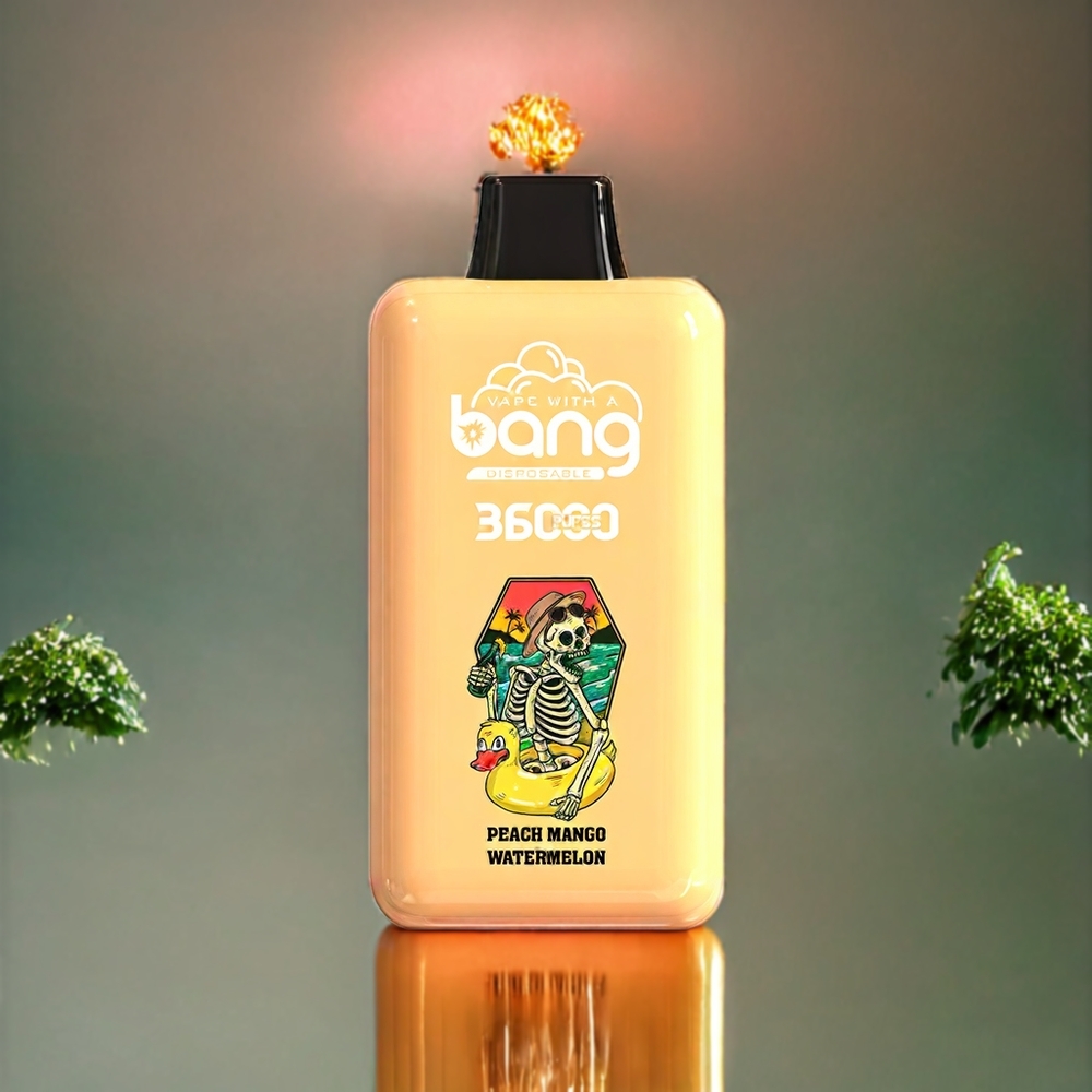 Bang 36000 Power Engangs vape Peach Mango Watermelon Norge Engros – 36000 Puffs, 5% Nikotin, 850mAh Batteri, 36ml E-Væske