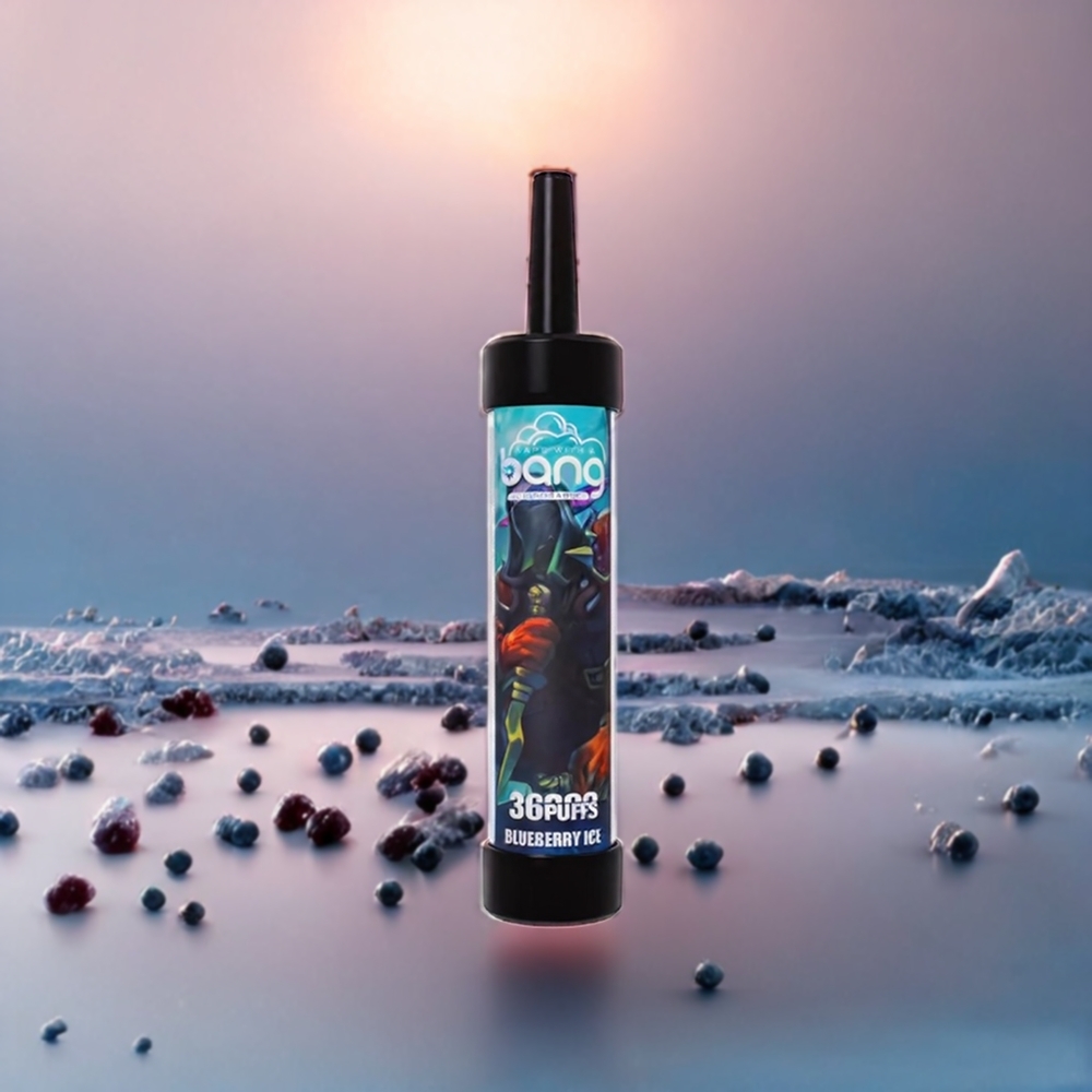 Bang 36000 Puffs Engangs vape Blåbær Is Norge Engros – 650mAh Batteri, 40ml E-væske, 36000 Puffs