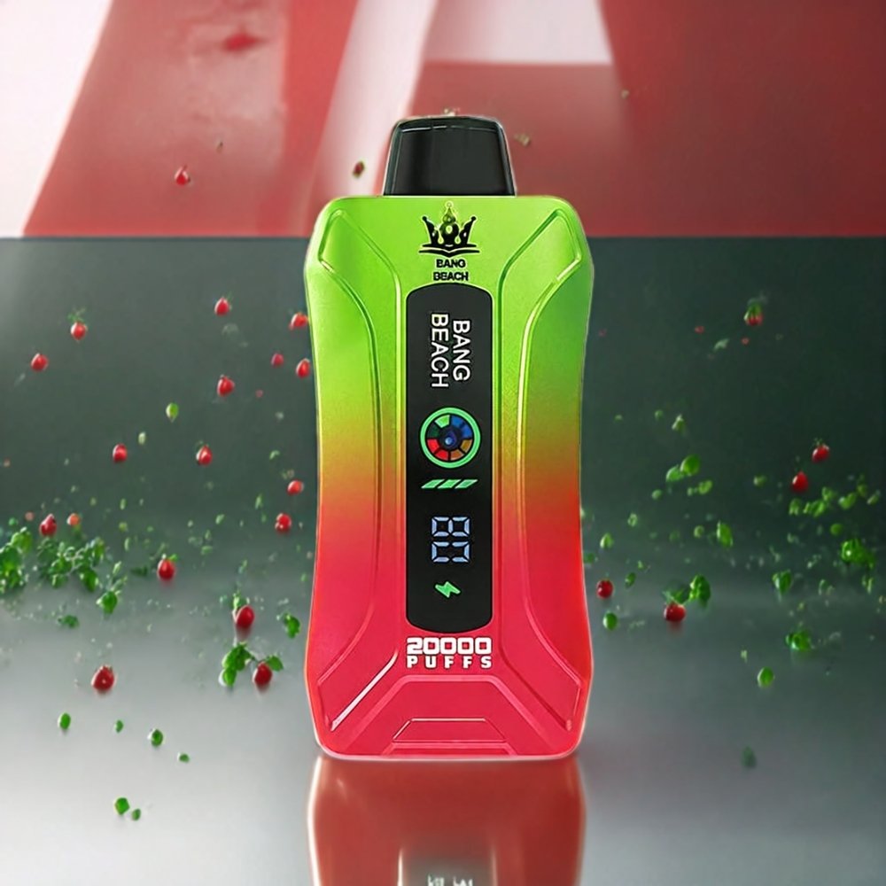 Bang Beach 20000 Puffs Norge Engros Engangs vape Jordbær Vannmelon – 35ml E-Væske, 650mAh Batteri, Smart Skjerm