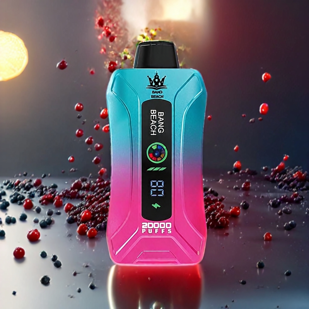 Bang Beach 20000 Puffs Norge Engros Engangs vape Mixed Berry – 35ml, 650mAh, Smart Skjerm, Stilfull og Ergonomisk Design