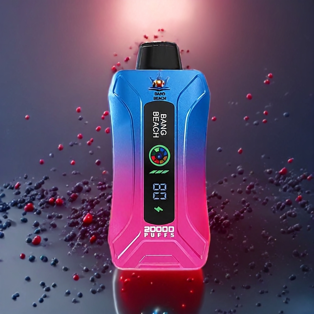 Bang Beach 20000 Puffs Norge engros Engangs vape Blåbær og Bringebær – 35ml, 650mAh, Smart Skjerm