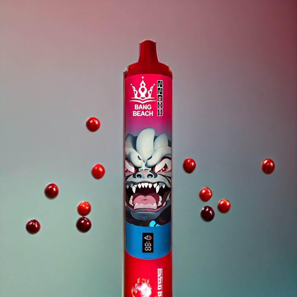 Bang Beach 22000 Puffs Engangs vape Kirsebær Norge Engros – 36ml E-Liquid, 650mAh Batteri, Nikotin Styrke 0%, 2%, 3%, 5%