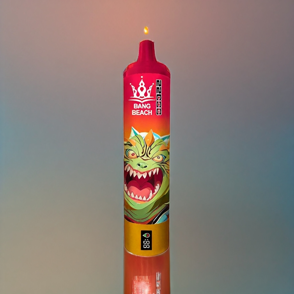 Bang Beach 22000 Puffs Engangs vape Norge Engros – Fersken Is, 36ml, 650mAh, Nikotinstyrke 0%-5%