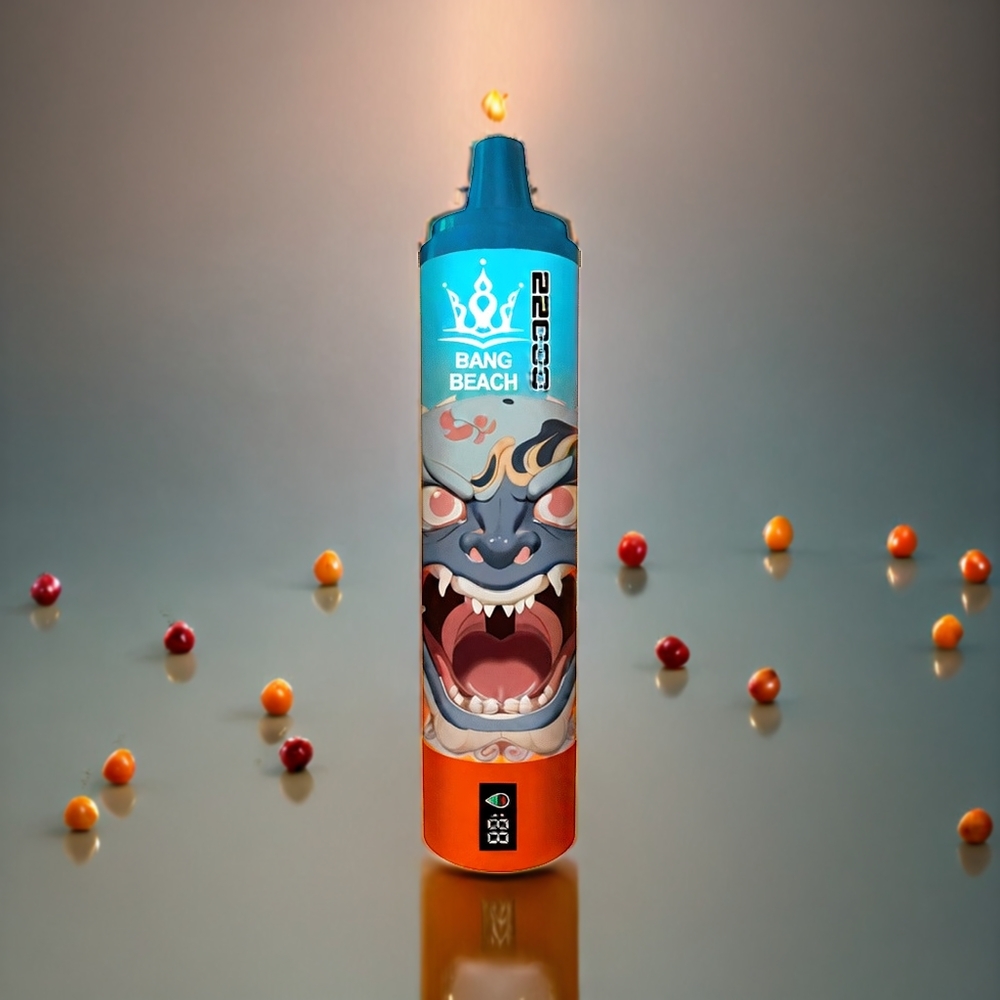 Bang Beach 22000 Puffs Norge engros Engangs vape Fersken Mango – 36ml E-Liquid, 650mAh Batteri, Nikotinstyrke 0%-5%