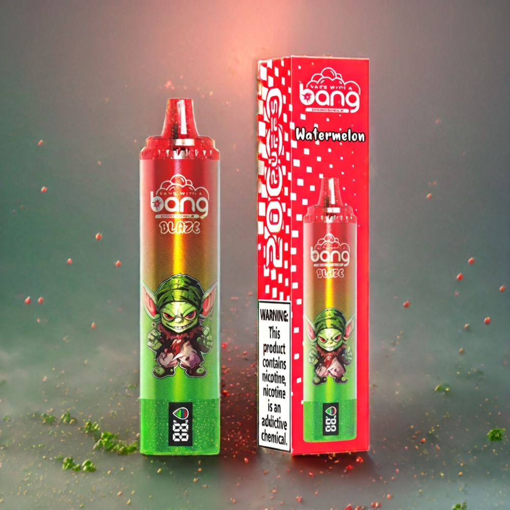 Bang Blaze Tornado 20000 Puffs Norge Engros Engangs vape Vannmelon med Type-C-lading og Justerbar Luftstrøm 0%,2%,3%,5% Nikotin