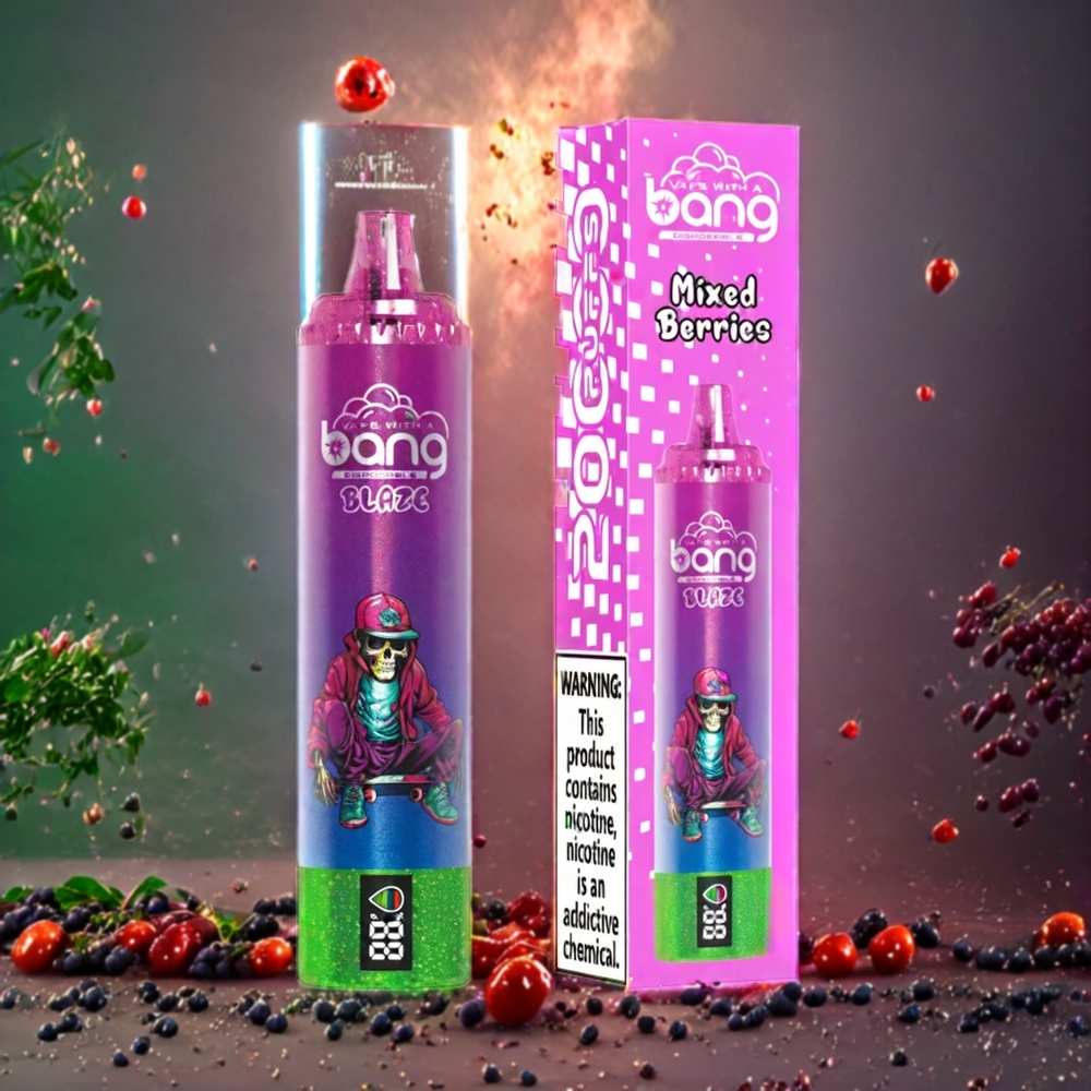 Bang Blaze Tornado 20000 Puffs Norge Engros Engangs vape med Blandede Bær – Type-C Lading, Justerbar Luftstrøm, 0/2/3/5% Nikotin