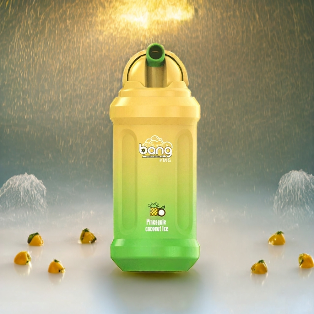 Bang King 12000 Puffs Norge Engros Engangs vape Ananas Kokos Is 23ml 650mAh 0-5% Nikotin 1.2 Ohm Mesh Coil