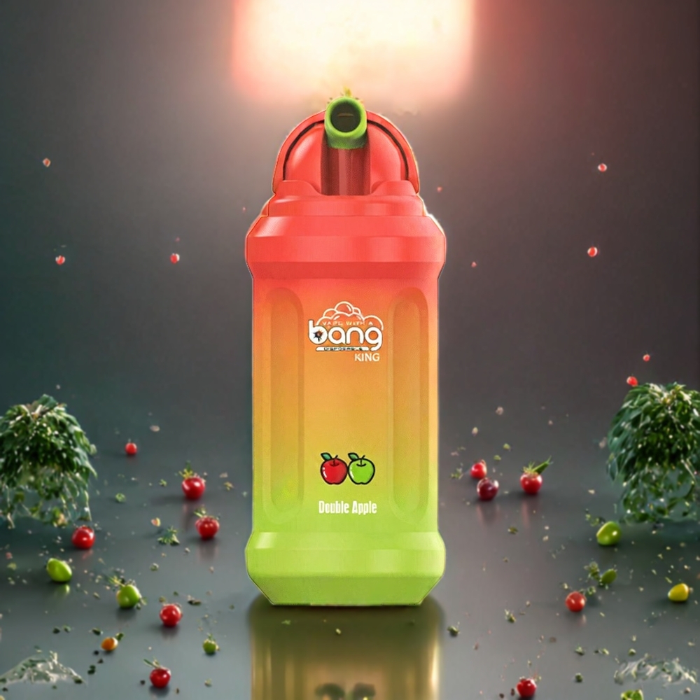 Bang King 12000 Puffs Norge Engros Engangs vape Dobbel Eple – 23ml, 650 mAh, 1.2 Ohm Mesh Coil, 0%-5% Nikotin