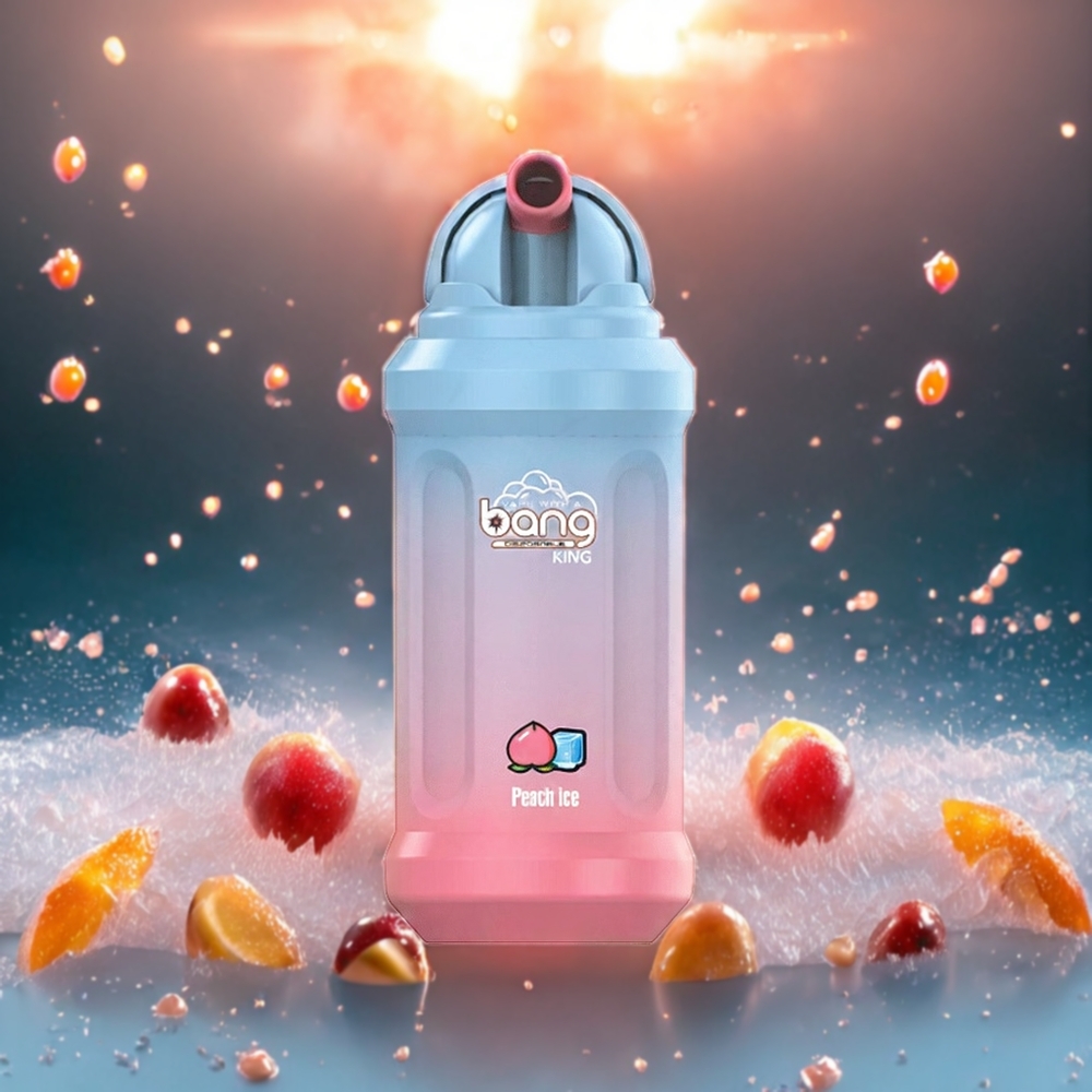 Bang King 12000 Puffs Norge engros Engangs vape Fersken Is 23ml 650mAh 0-5% Nikotin 1.2 Ohm Mesh Coil
