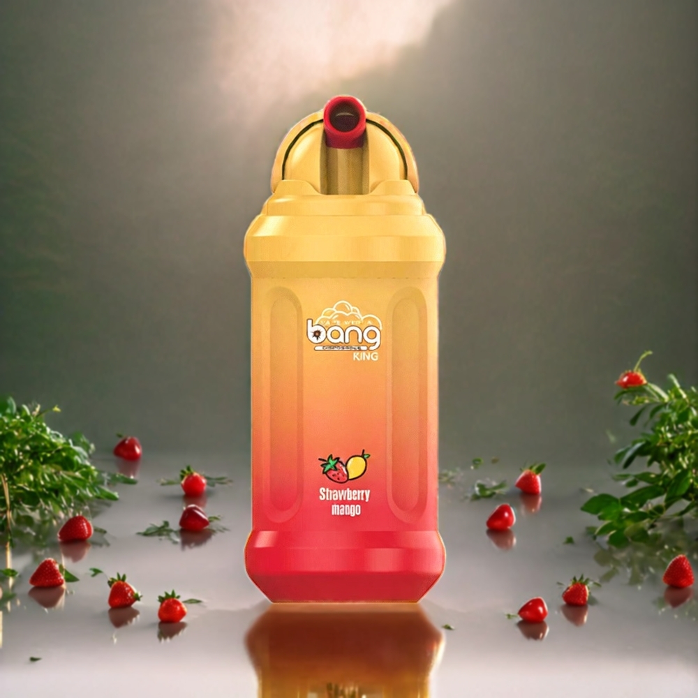 Bang King 12000 Puffs Norge engros – Jordbær Mango – 23ml E-Liquid – 650 mAh Batteri – Mesh Coil 1.2 Ohm