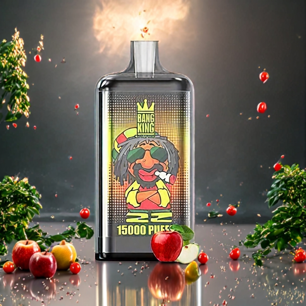 Bang King 15000 Puffs Norge Engros Engangs vape Dobbel Eple – 21ml E-Væske, 550 mAh Batteri, 0%-5% Nikotin, Fargerik Design