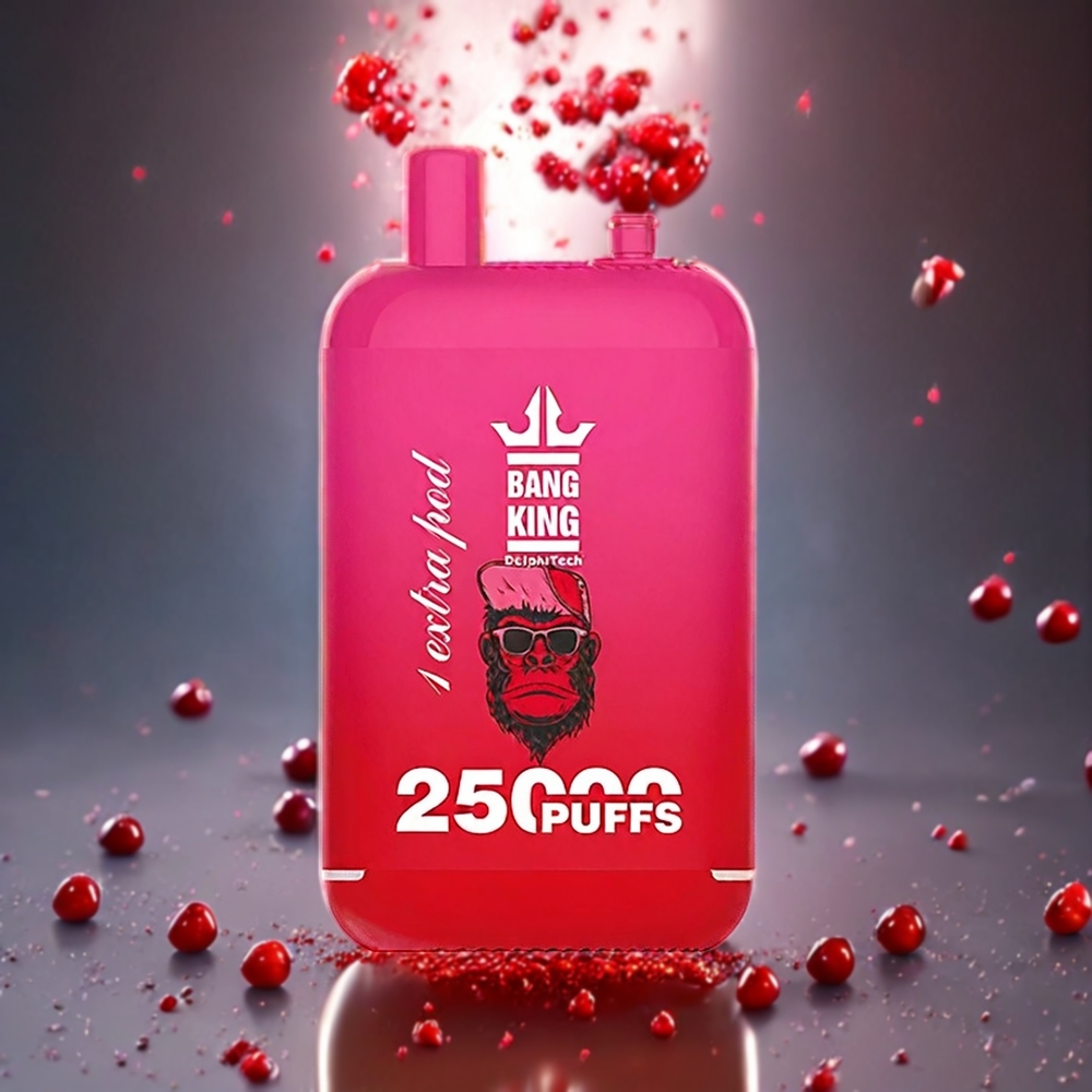 Bang King 25000 Puffs Norge Engros Engangs vape Cherry Bomb (46ml, 650mAh, Type-C, Dual Pod)
