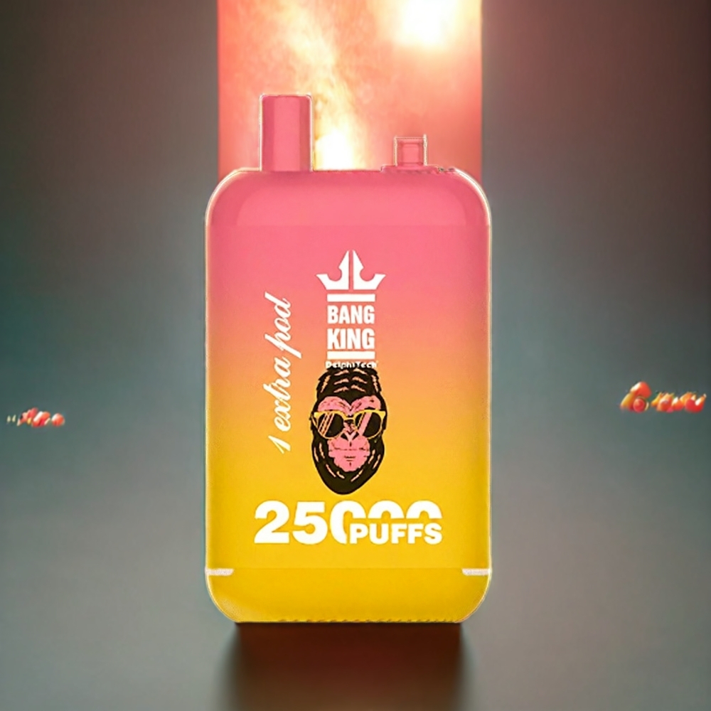 Bang King 25000 Puffs Norge Engros Engangs vape Fersken Mango 46ml 650 mAh Type-C Dual Pod System