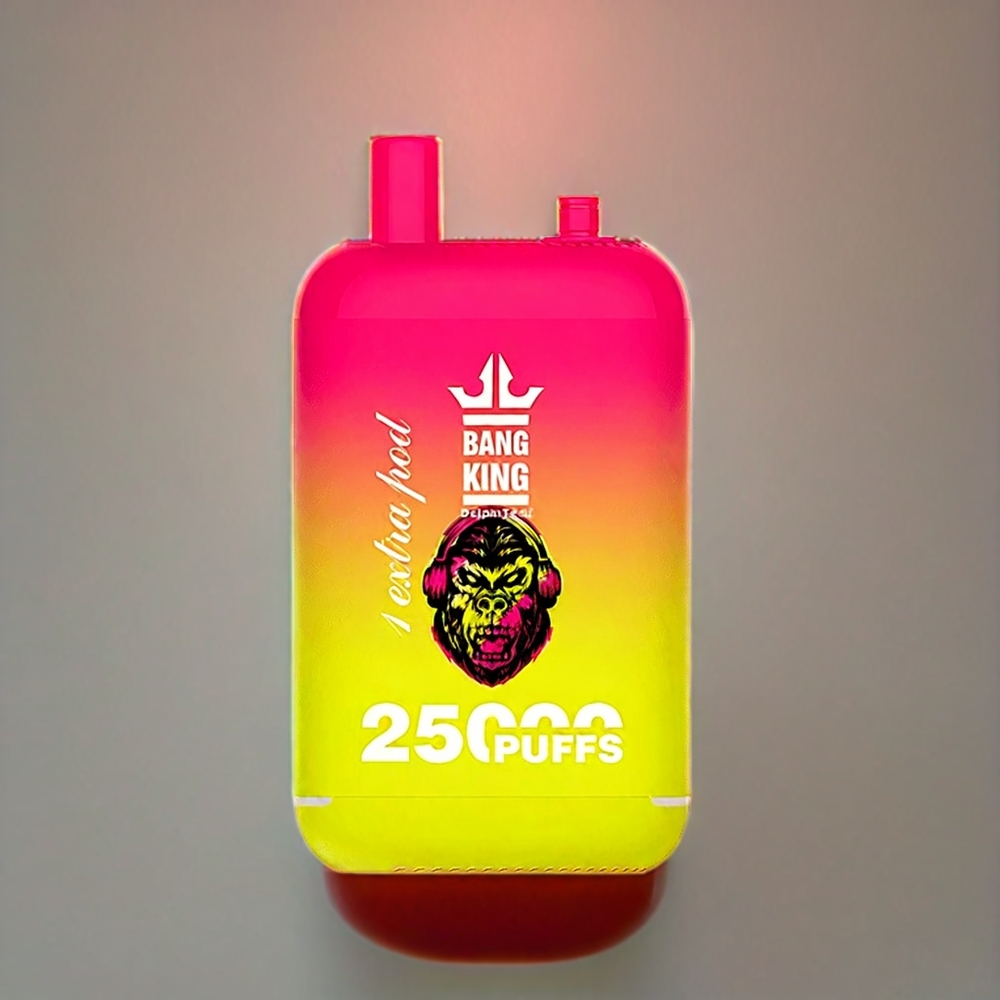 Bang King 25000 Puffs Norge Engros Engangs vape Jordbær Banan 46ml 650mAh Type-C Dual Pod System