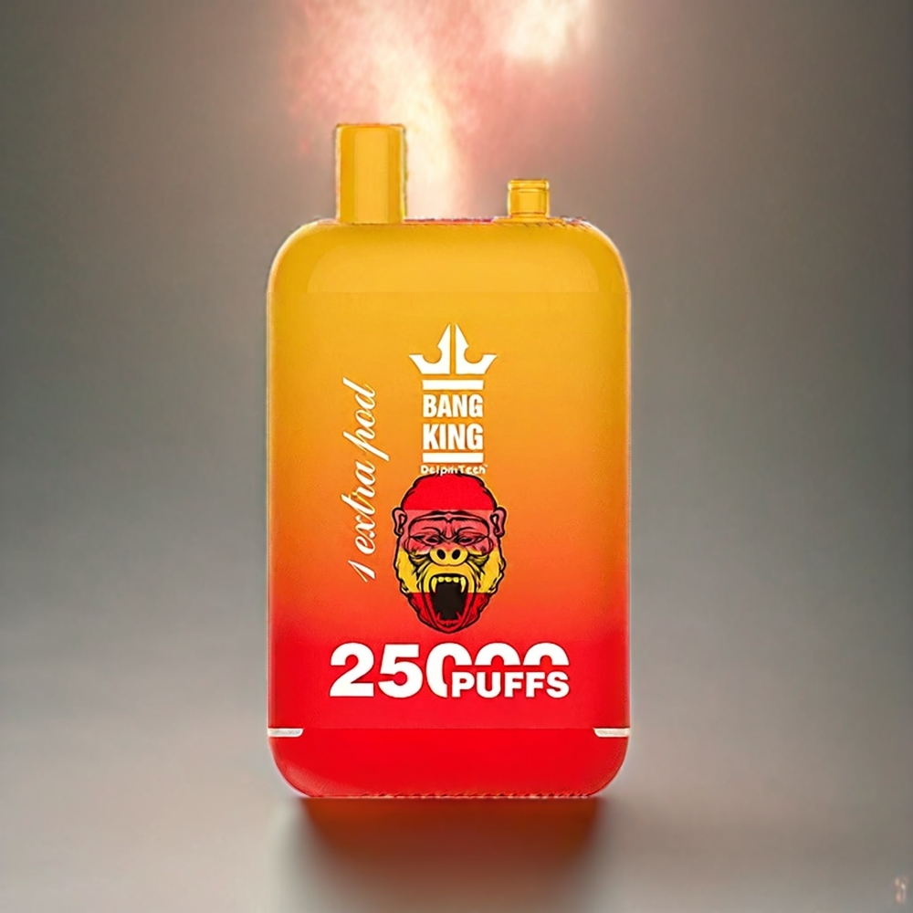Bang King 25000 Puffs Norge Engros Engangs vape Jordbær Mango 46ml 650mAh Type-C Ladning Dual Pod System