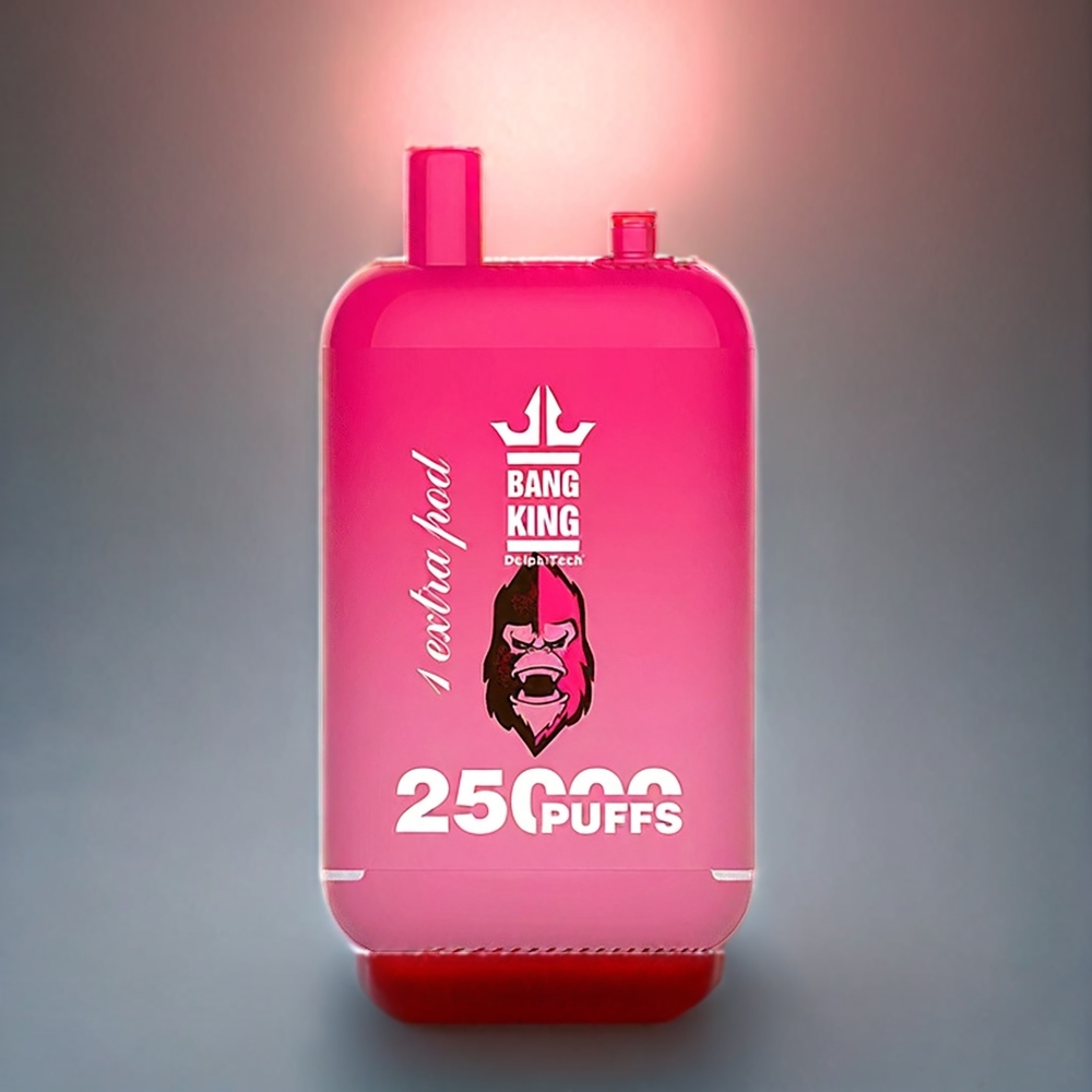 Bang King 25000 Puffs Norge Engros Engangs vape Jordbær Vannmelon 46ml 650 mAh Type-C Lading Dual Pod System