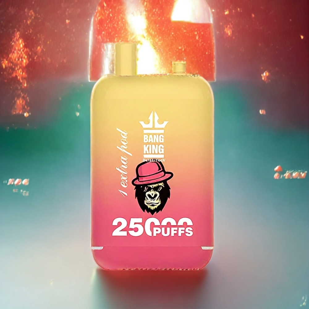 Bang King 25000 Puffs Norge Engros Engangs vape Juicy Peach Ice – 46ml E-Liquid, 650mAh Batteri, Type-C Lading