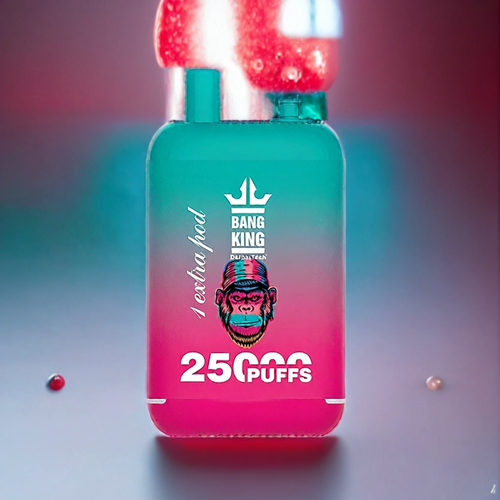 Bang King 25000 Puffs Norge Engros Engangs vape Tredoble Bær Is med 46ml E-Liquid og Type-C Lading