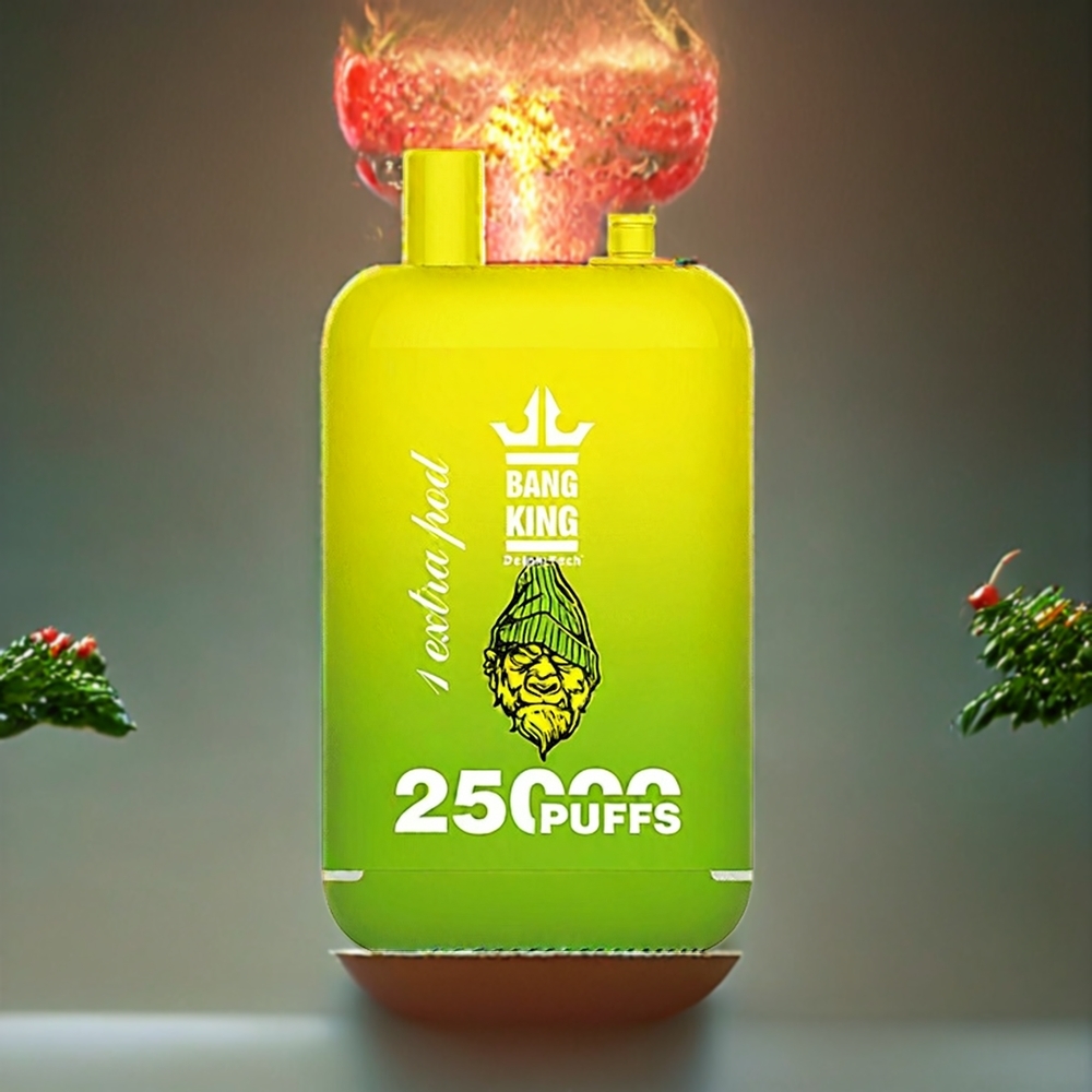 Bang King 25000 Puffs Norge Engros Engangs vape Tropisk Frukt med 46ml E-Liquid, 650 mAh Batteri, Type-C Lading, Dual Pod System
