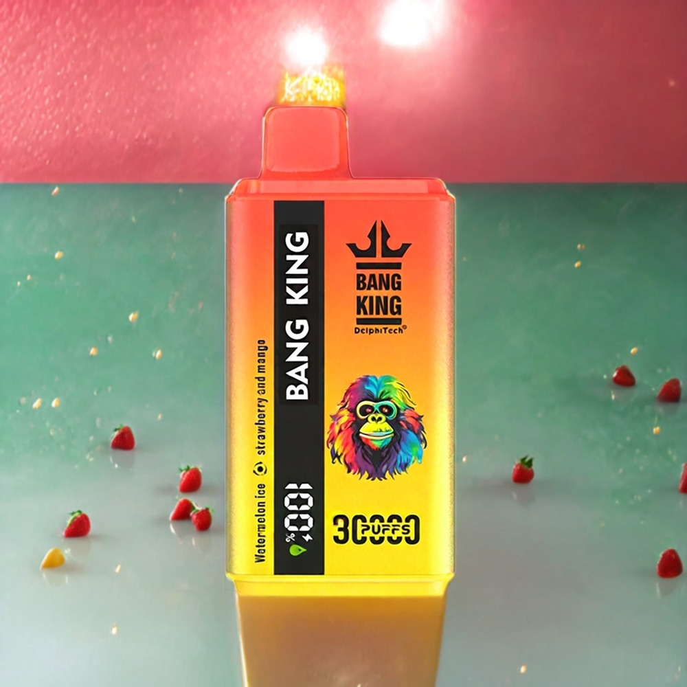 Bang King 30000 Puffs Norge Engros Engangs vape 36ml 550mAh Type-C Vannmelon Is Jordbær Og Mango