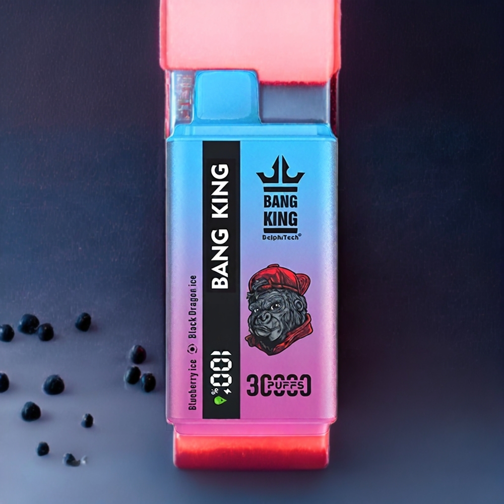 Bang King 30000 Puffs Norge Engros Engangs vape Blåbær Is Svart Drage Is med 36ml e-væske og 550mAh batteri