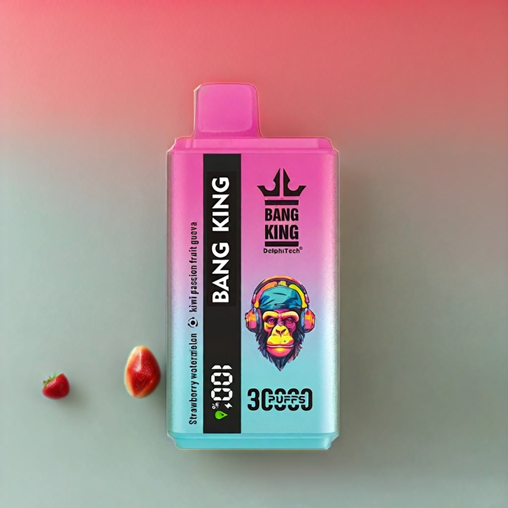 Bang King 30000 Puffs Norge Engros Engangs vape Jordbær Vannmelon Kiwi Pasjonsfrukt Guava 36ml 550mAh Type-C