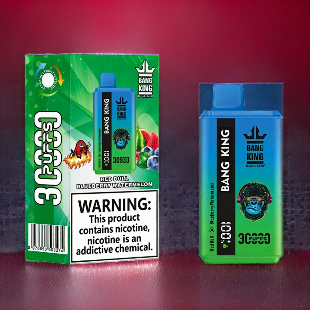 Bang King 30000 Puffs Norge Engros Engangs vape Red Bull Blåbær Vannmelon 36ml 550mAh Type-C