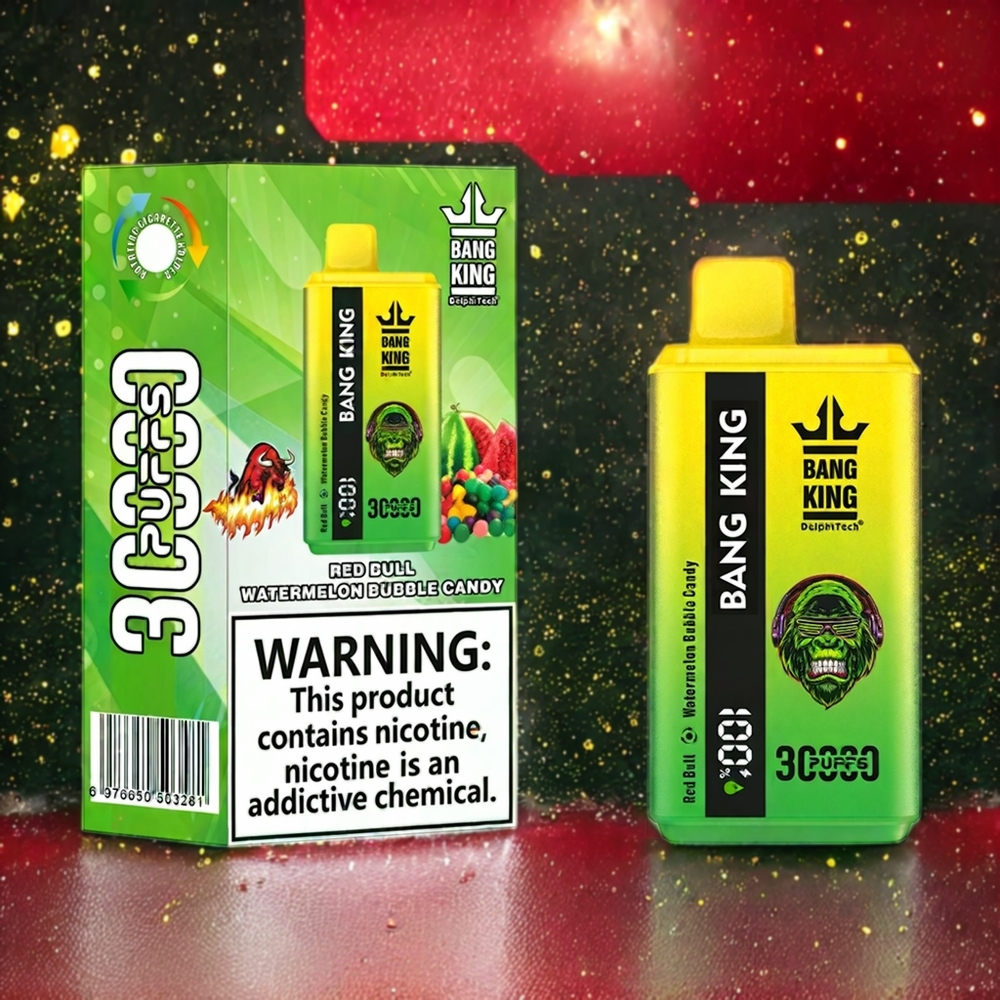 Bang King 30000 Puffs Norge Engros Engangs vape Red Bull Vannmelon Bubble Candy – 36ml, 550mAh, Type-C