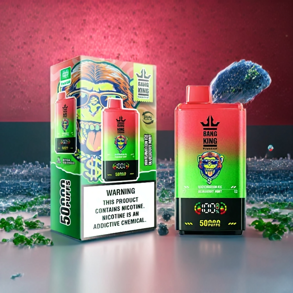Bang King 50000 Engangs vape Norge Engros – Vannmelon Is Blåbær Mynte – 50ml / 850mAh / Type-C