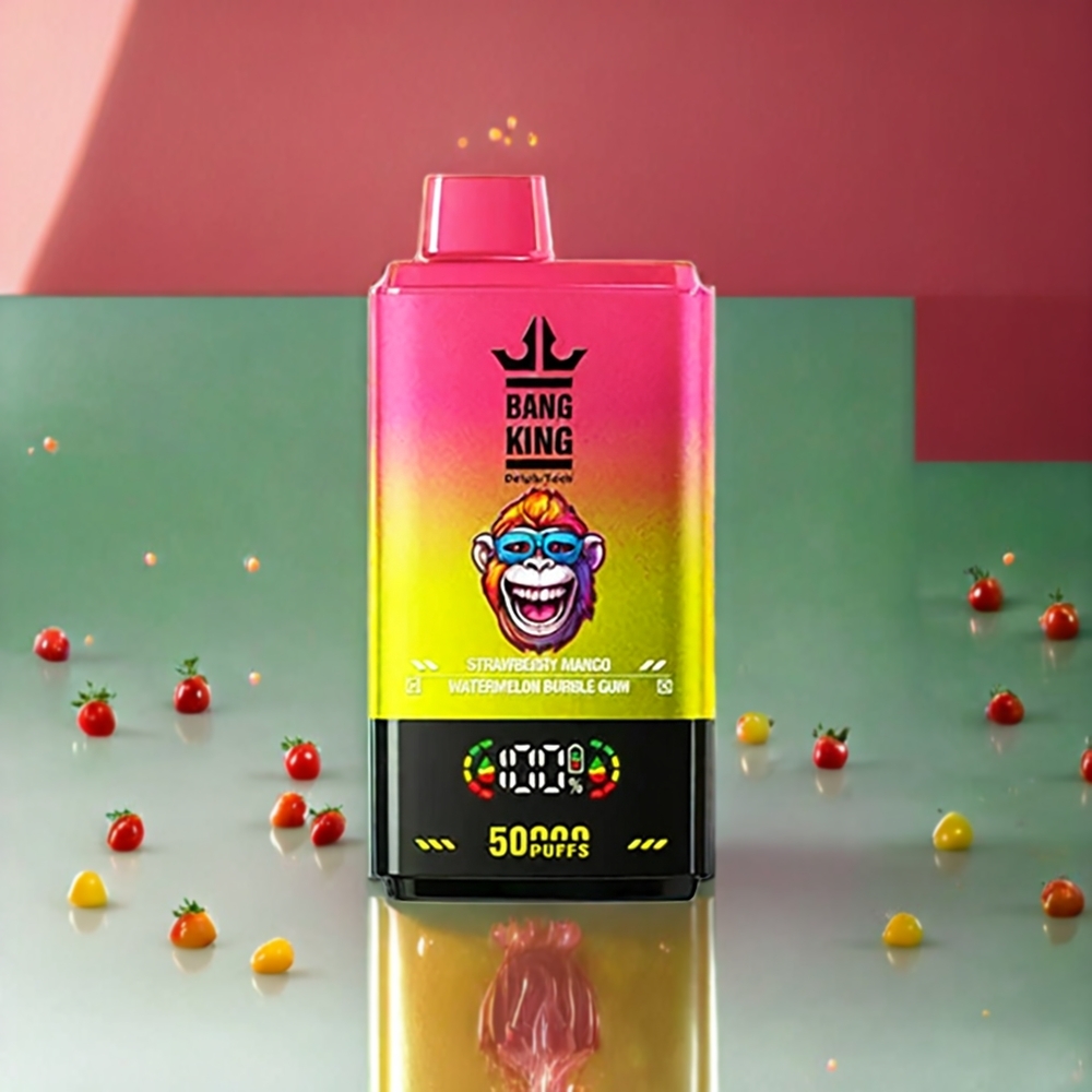 Bang King 50000 Norge Engros Engangs vape – Jordbær, Mango, Vannmelon, Tyggegummi – 50ml, 850mAh, Type-C-lading