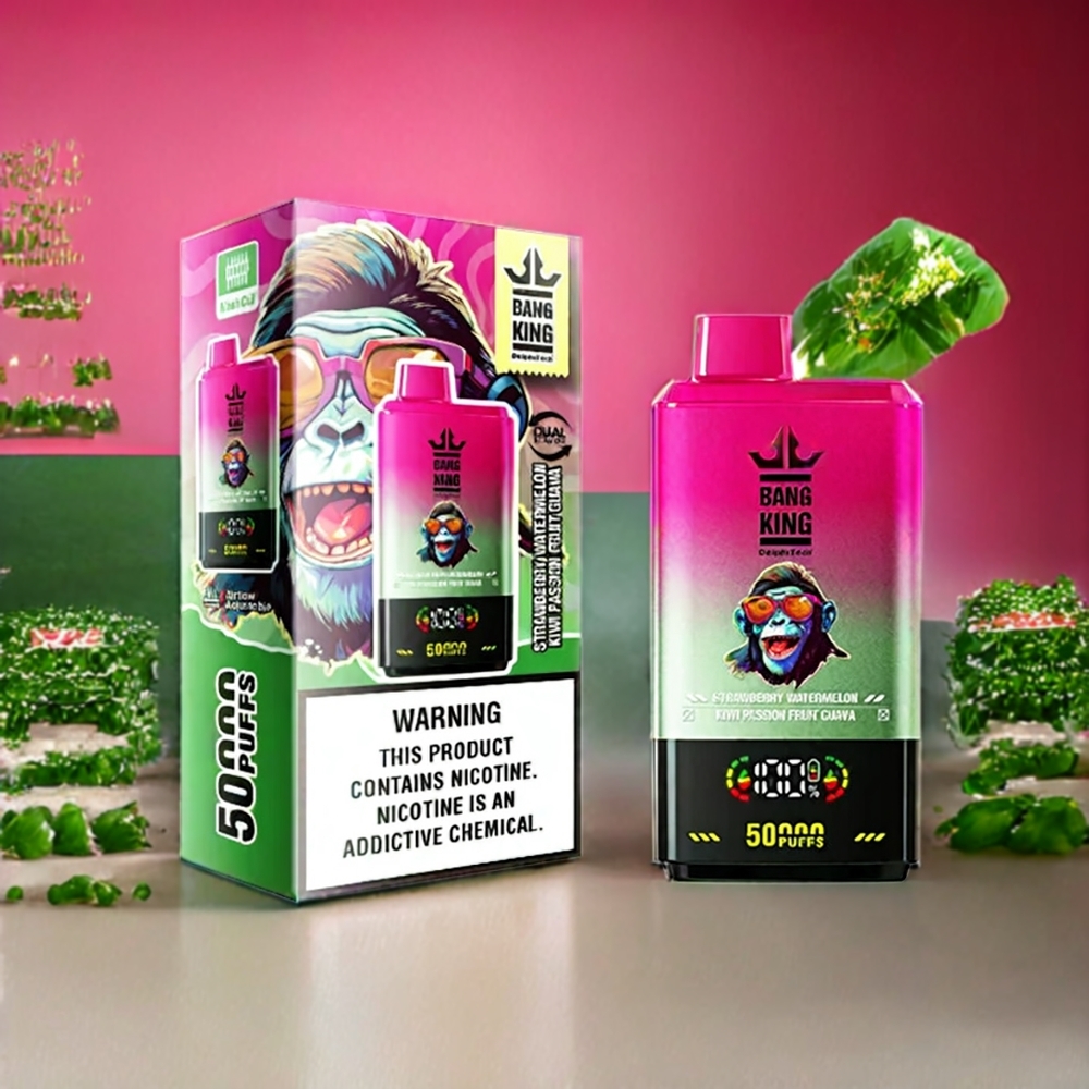 Bang King 50000 Norge Engros Engangs vape Jordbær Vannmelon Kiwi Pasjonsfrukt Guava – 50ml, 850mAh, Type-C-lading