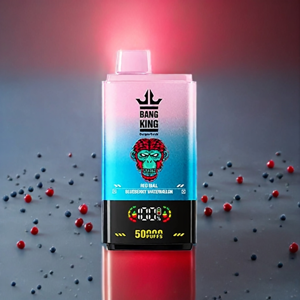 Bang King 50000 Norge Engros Engangs vape Rødt Drageblåbær Vannmelon – 50ml, 850mAh, Type-C-lading, 1.0 mesh coil