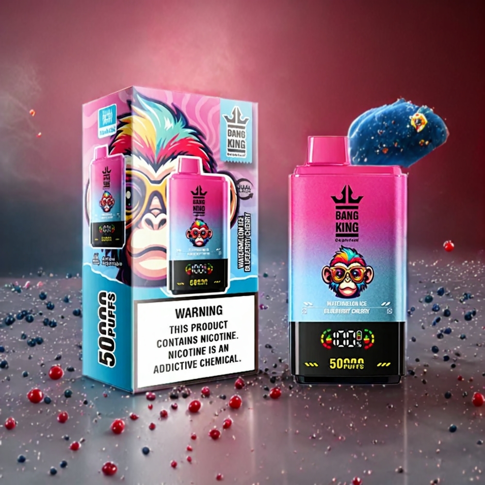 Norge engros Bang King 50000 Engangs vape 50ml 850mAh Vannmelon Blåbær Kirsebær