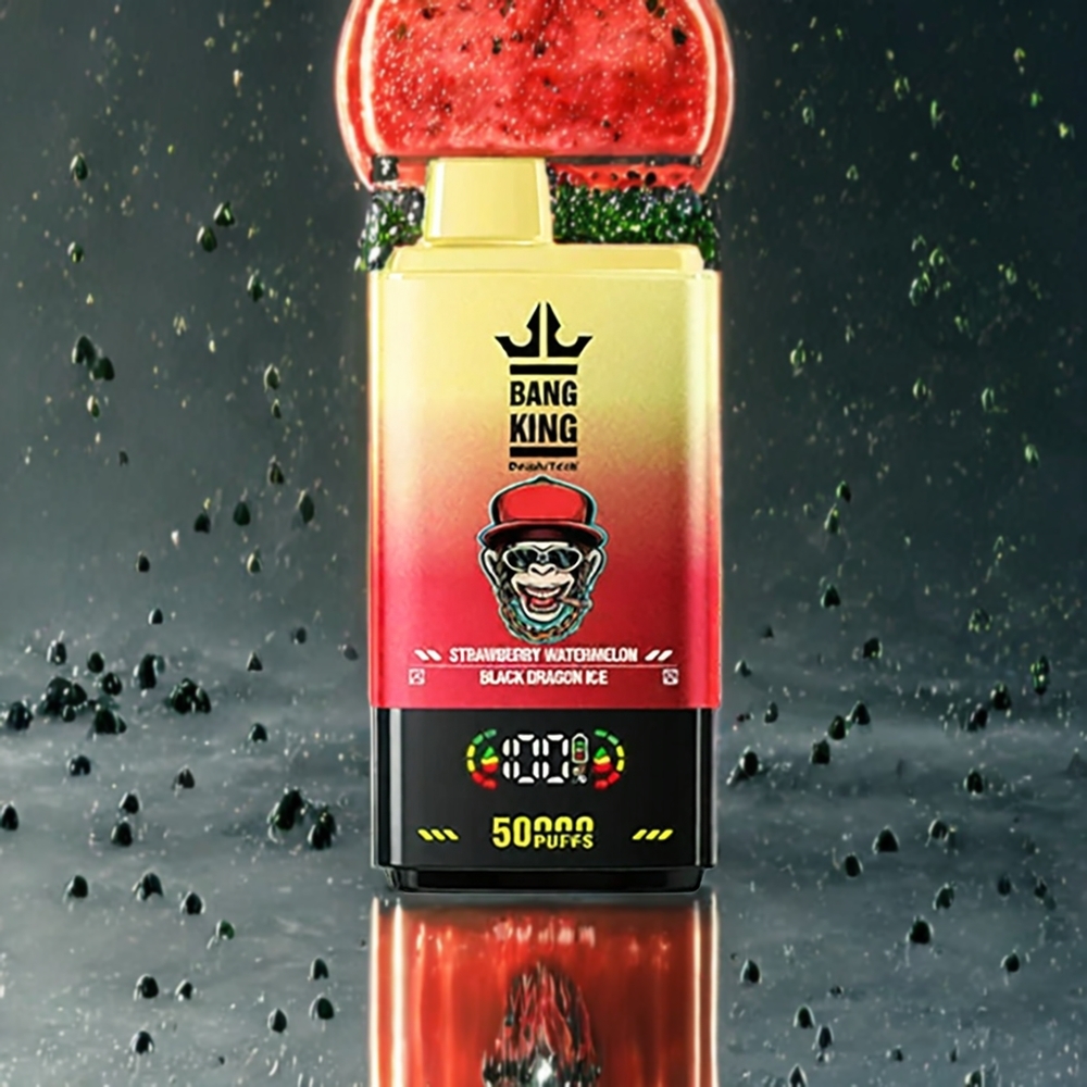 Norge engros Bang King 50000 Engangs vape Jordbær Vannmelon Svart Drage Is – 50ml, 850mAh, Type-C
