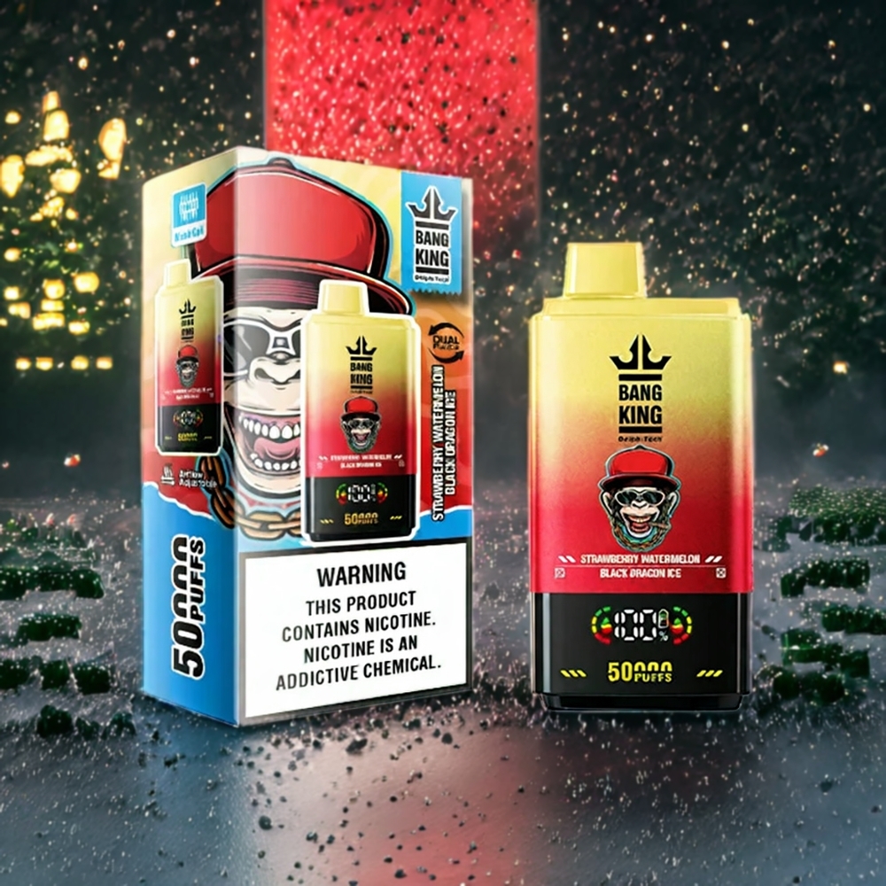 Norge engros Bang King 50000 Engangs vape Jordbær Vannmelon Svart Drage Is – 50ml, 850mAh, Type-C