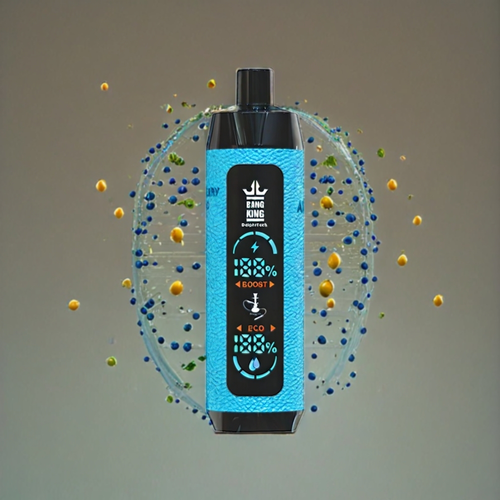 Bang King Shisha 25000 Puffs Norge Engros Engangs vape Blå Bringebær Lemonda – 30ml E-Væske, 650 mAh Batteri, Type-C Lading, 0.6 Ohm Mesh Coil, Nikotinstyrke 0%-5%