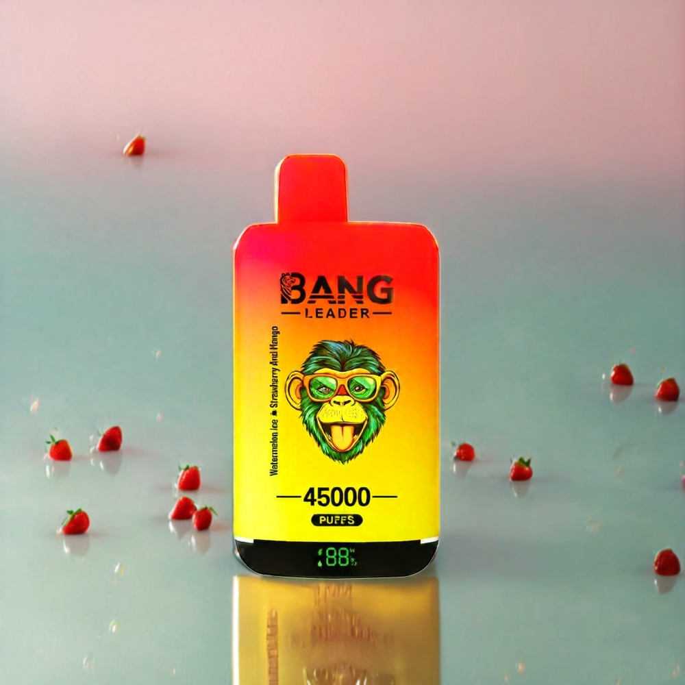 Bang Leader 45000 Norge Engros 45000 Puffs Smart Screen Type-C Dual Flavor Engangs vape Watermelon Ice Strawberry Mango